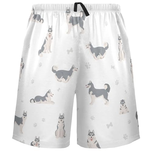 visesunny Mens Pajama Shorts Soft Sleep Pants Breathable Summer Cool Lounge Sleepwear with Pockets S-XXL