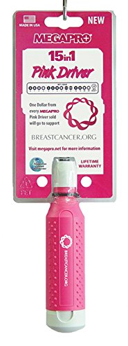 Megapro 151PK/WH-C Pink/White 15-in-1 Multi-Bit Screwdriver
