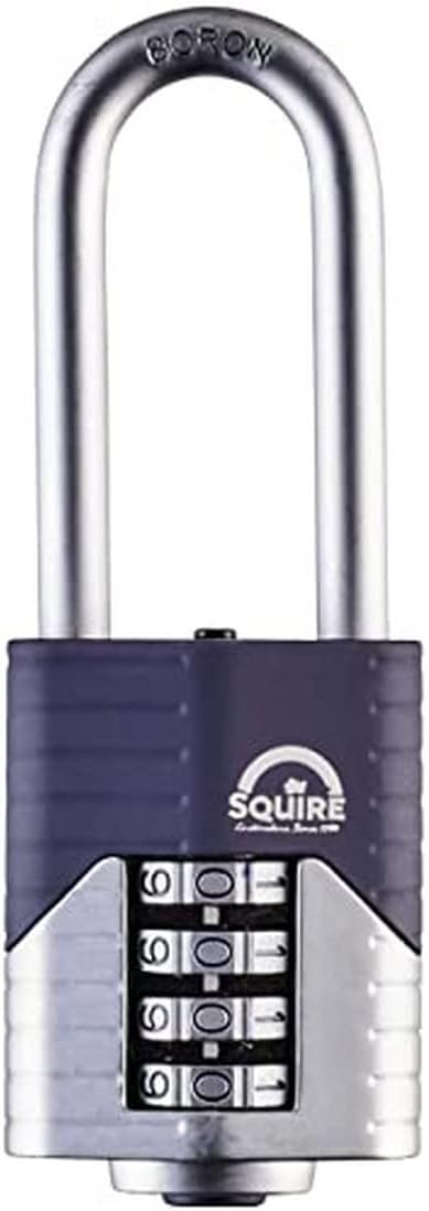 Henry Squire Vulcan 5 Wheel Long Shackle Combination Padlock, 60 mm (Length), Blue