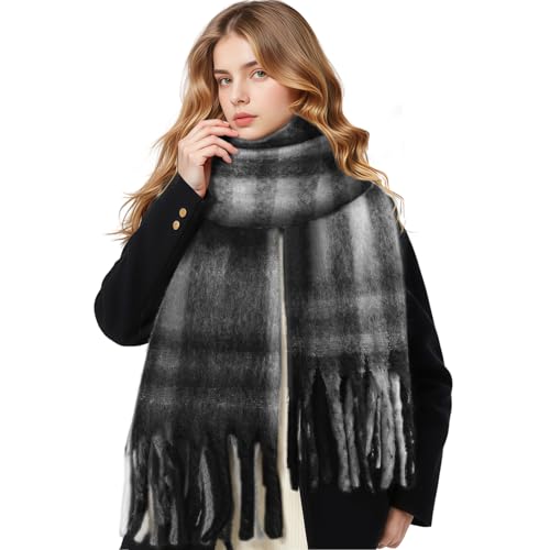 Womens Scarf Fashion Long Winter Warm Large Scarves Gifts Black