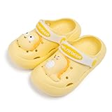 KidRtsk Infant Toddler Boys Girls Cute Garden Water Clogs Slip On Sandals Slides Lightweight Slipper Outdoor Summer Swimming Pool Infant Children Beach Pool Shoes, A01/Yellow, 9.5 Toddler