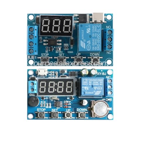 XY - BJ Real Time Timing Delay Timer Relay Module DC5-60V Switch Control Board Module Clock Synchronization Multiple Mode Control Replacement for OEM