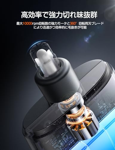 Nasenhaartrimmer Herren, Nasenhaarentferner mit 10.000 U/min Motor, Ersatz-Schneideblatt aus...