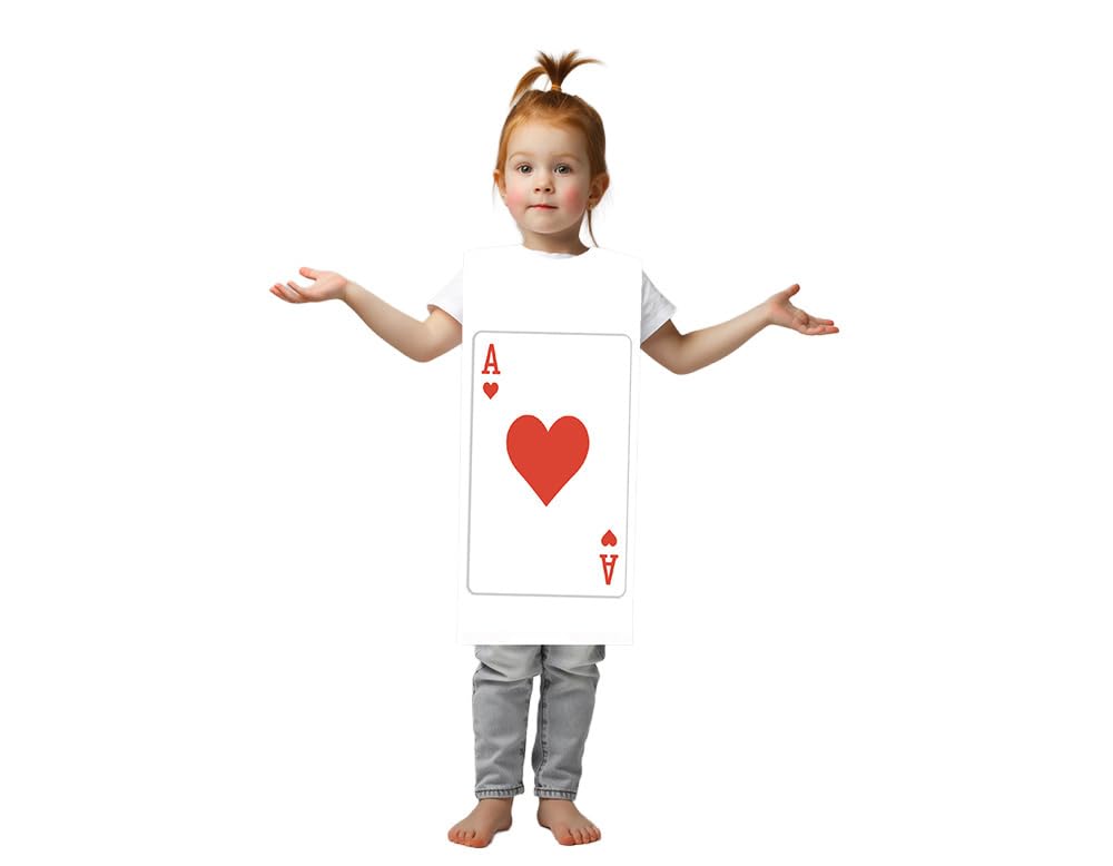 TABARDO! Playing Card Costume for Kids and Toddlers, Fancy Dress Outfit (Medium, A Of Hearts) — image 1