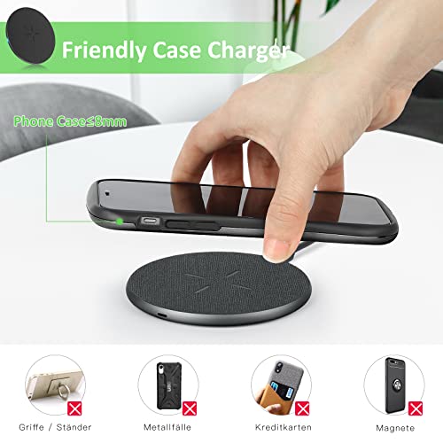 15W Induktive Ladestation Wireless Charger,Evershop Ladegerät Kabellos Ladestation Qi Induktionsladegerät Kompatibel für iPhone 15/14/13/12/11/XS/X/8/8 Plus,Samsung Galaxy S22 S21 Usw,Huawei P40Pro – Bild 6