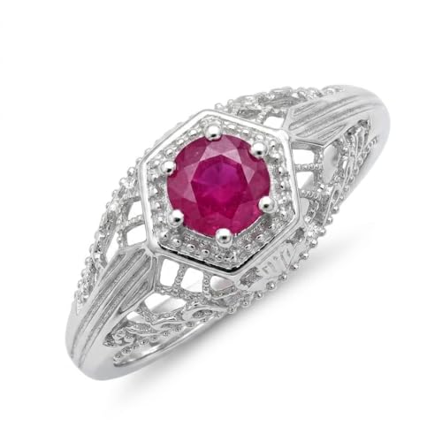 Natural Ruby 925 Solid Sterling Silver...