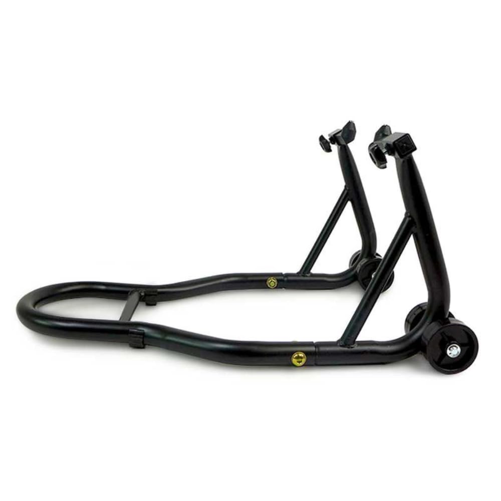 Béquille arrière Moto 50cc - 125cc | Compatible Bras oscillant (16-26,5 cm) Léger et Robuste (Noir)