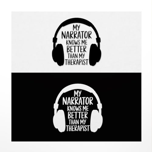 2 Pcs - No Background - Waterproof Car Sticker Decal of My Nattator Knows Me Better Than My Therapist Unique Expression of Trust and Friendship in Bold (1 Black, 1 White, 7.2'' x 7'') |k83364BW