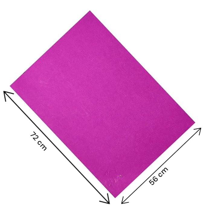 Image of SEJASCOLLECTIONS | Pack of 20 | Dark Pink, Bright, A1, BIG / FULL Size, Pastel Sheets / Chart Paper, Used in art and craft, collage, projects, posters etc. Plain / Unrulled, Size: 70x56 centimeters, 200 GSM thickness.