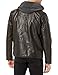 Levi's mens Faux Leather Hooded Racer Jacket (Regular and Big and Tall Sizes), Brown, X-Large