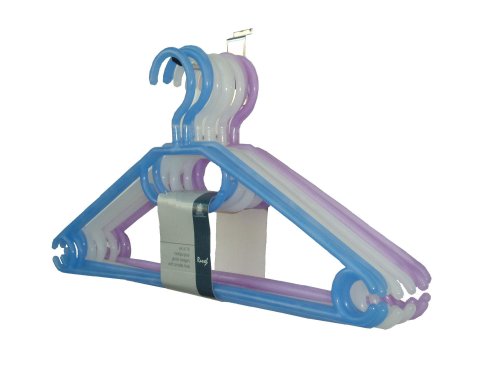H & L Russel PT1295 - Perchas de plástico con garfios giratorios (10 Unidades, 41 cm)
