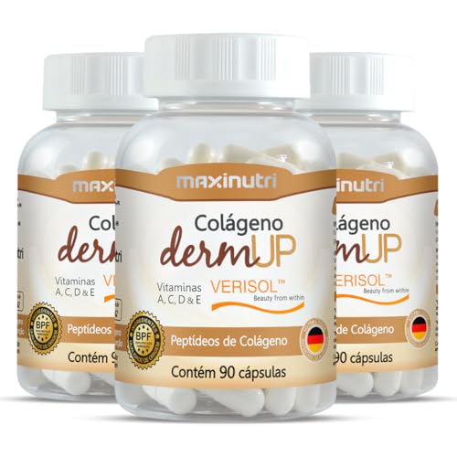 Colágeno Hidrolisado DermUp Verisol - 3 unidades de 90 cápsulas - Maxinutri