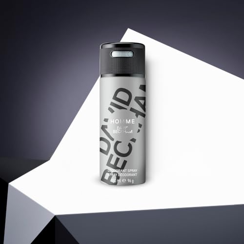 Image of David Beckham Homme Deodorant Spray for Men | Citrus, Ginger & Black Pepper | Leather & Cashmere Wood Fragrance | 150ml