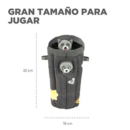 Image of Outward Hound Hide A Raccoon Plush Dog Toy Puzzle
