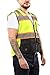 Kolossus High Visibility Mens Safety Vest APPAREL With Front Pockets, Silver Orange Reflective Tape, Bottom Class 2 ANSI/ISEA Black, X-Large