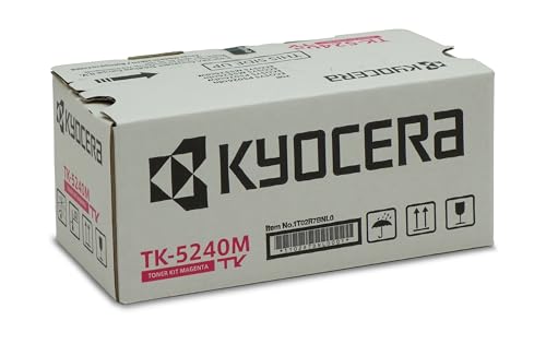 Kyocera TK-5240M Toner Drucker Magenta. Original Tonerkartusche 1T02R7BNL0. Drucker Toner kompatibel für ECOSYS M5526cdn ECOSYS M5526cdw ECOSYS P5026cdn ECOSYS P5026cdw