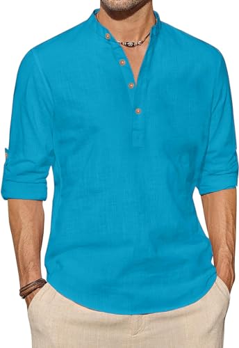 Image of Univibe Men Solid Cotton Blend Straight Kurta Shirt