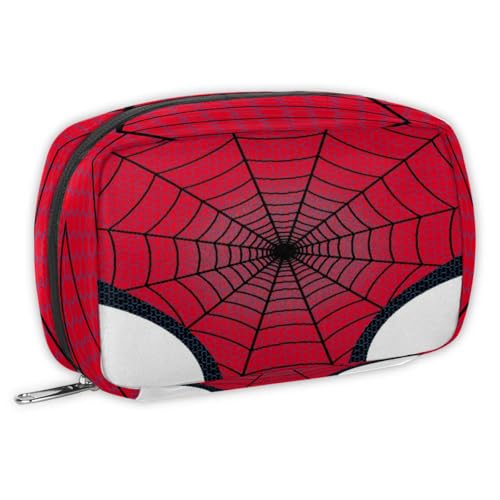 Kids Toiletry Bag for Boys, Cute Small Red Spider Web Wash Bag for Little Young Boys Waterproof Cosmetic Weekender Bag Toddler Traveling Toiletries3