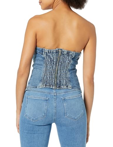 [BLANKNYC] Womens Women's Denim Bustier With Smocking Detail2