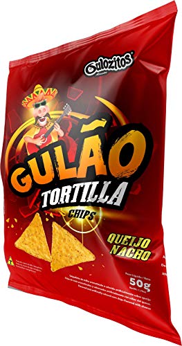 Salgadinho Tortilla Chips Sabor Queijo Nacho Gulão Pacote 100g