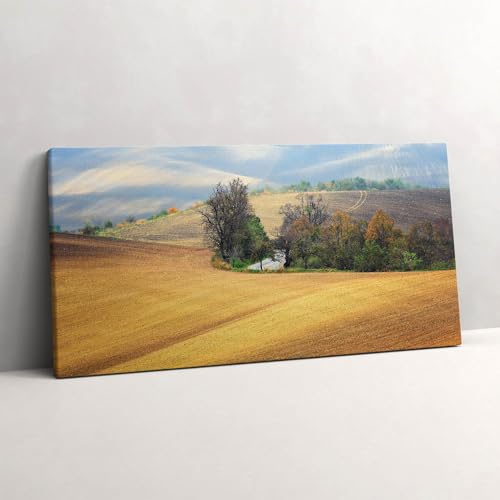 Mur vide sublimé avec ce paysage rural de Moravie toile 140x70
