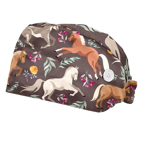Casquettes de travail avec motif de chevaux VERED pour rester au sec en atelier et cuisine