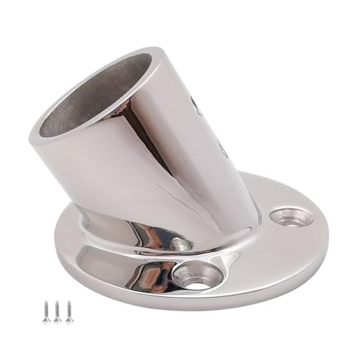 Embase ronde main courante 32mm en acier inoxydable 316 marin