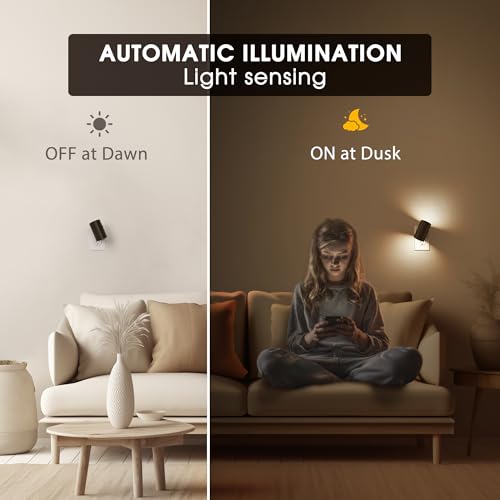 Briignite Night Lights Plug into Wall, 3CCT Modern LED Night Light Plug in, Dusk to Dawn Sensor, 3000KĀ0Kŀ0K Change Nightlight,Dimmable NightLight for Hallway, Bedroom, Stairway, 2 Pack — view 2