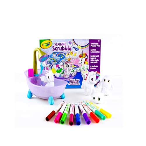 Crayola Scribble Scrubbie Peculiar Pets Washable Pet Grooming Toy Set for Kids DIY Toddler Arts & Crafts Gifts for Girls & Boys Ages 3+