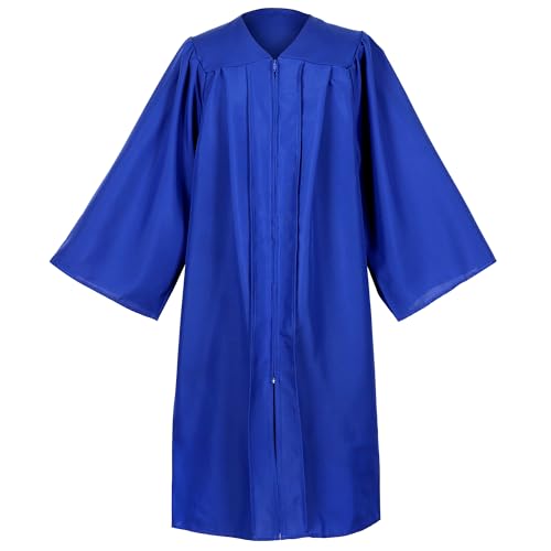 Erligo Unisex Matte Choir Robes for Church Adults Graduation Gown Only for High School and Bachelor (48 Royal Blue)
