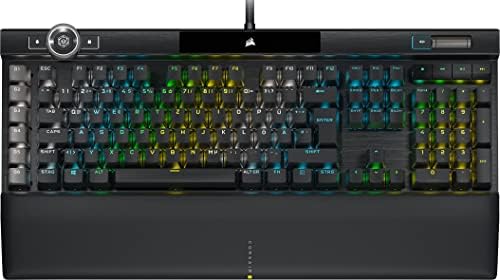 Corsair K100 RGB Mechanical Gaming Keyboard (CHERRY MX SPEED: Fast & High Precision, RGB Lighting, PBT Double Shot Keycaps, Integration Elgato Stream Deck) QWERTZ, Black