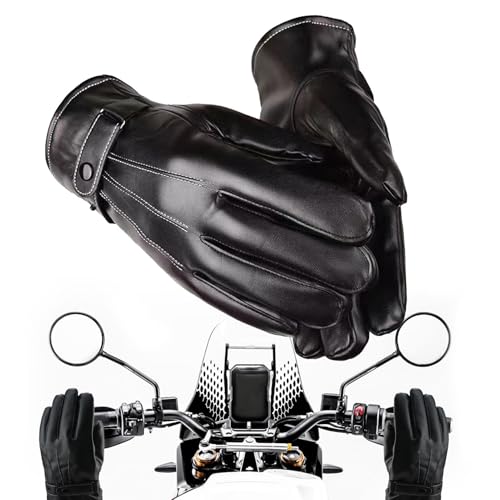 Ungtyb Gants de Travail en Cuir, Gants de Protection pour Cyclisme d'hiver – vue 7