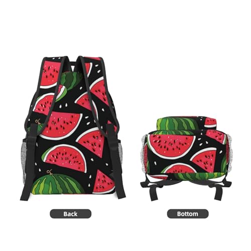 Sac à dos pastèque pour étudiant noir imperméable de grande capacité - 3