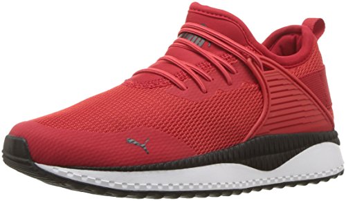 PUMA Unisex-Baby Pacer Next Cage Slip On Sneaker, High Risk Red Black, 6 M US Toddler
