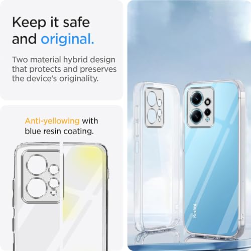 Image of Jkobi Back Cover for Xiaomi Redmi Note 12 4G (Silicone Clear Shockproof Case with Camera Protection | Soft and Flexible | Transparent)