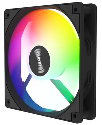 2 Pack 120x120x25mm 12V PC Cooler RGB Fans Silent Version High Airflow PC Fans, Hydraulic Bearing - Low Noise RGB Fans with 4 pin PSU Plug Computer Fans Air Cooling