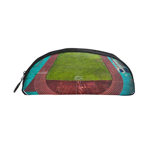 Preisvergleich Produktbild Fußballfeld Flachkorallenmuster Bleistiftetui Stiftbeutel Reißverschluss Kleine Schminktasche Student Briefpapier Büromaterial für Teen Boy Girls