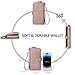 Womens Wallet For Women RFID Wallets Credit Card Holder for Women Blocking Leather Large Capacity Ladies Phone Clutch Travel Long Purse Wristlet Pink