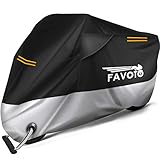 Favoto Motorcycle Cover Universal 96.5 inches in Length Heavy Duty Oxford Fabric with Air Vents...