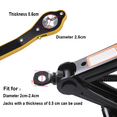 Auto Jack Ratchet Wrench of Labor-Saving Desigh, Car Jack and Lug Wrench, Handle Scissor Jack, Garage Tire Wheel Lug Wrench, for Motorcycle, Car, SUV and Other Vehicles. - Thumbnail 4
