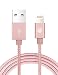 OPSO [Apple MFi Certified] 1M / 3.3 ft Nylon Braided Lightning 8-pin to USB Charging Cable / Cord for iPhone 7 6s 6 Plus 5s 5,iPad Pro mini iPod - Rose gold