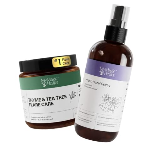 MyMagicHealer Breakout-Prone Skin 2-Step Routine – Thyme & Tea Tree Flare Care for Body Breakouts | Drawing Salve for Chest, Back & Bump-Prone Areas | Natural Ingredients image 4