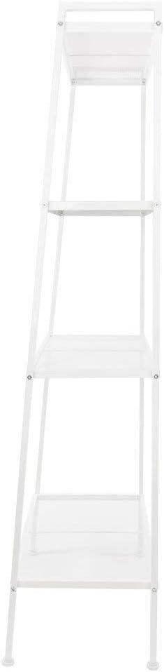 Multifunctional Metal 4 Shelf Bookcase, Ladder-Shaped Plant Flower Stand Rack Bookrack Storage Shelves, Industrial Ladder Shelf, Storage Organizer Rack, Shelf Display Rack