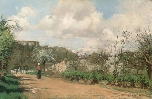 Impression d'art haut de gamme Vue de Louveciennes par Pissarro format 60x90cm