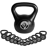 GORILLA SPORTS® Kettlebell - Einzeln 2kg - 20kg oder Set 17kg, 24kg, 30kg, 110kg, 113kg mit/ohne Ablage, Kunststoff - Kugelhantel, Kugelgewicht, Schwunghantel, Gewichten, Fitness, Krafttraining