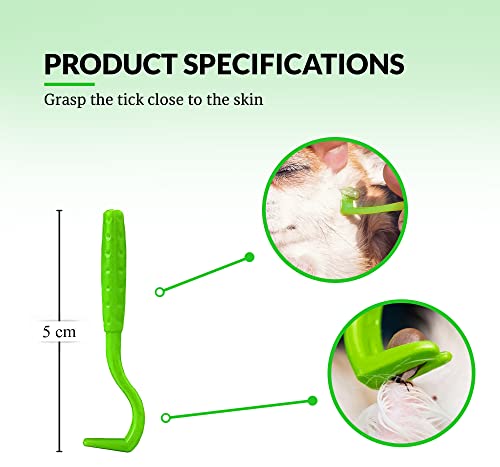 MYDAISY Zeckenzange für Hunde 5er Set mit Etui -Zeckenzange set für Haustiere - Zeckenhaken - Zeckenpinzette