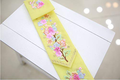 Baby Hanbok Hair Accessory Daenggi Korea Traditional Dress Head Piece Yellow Embroidery