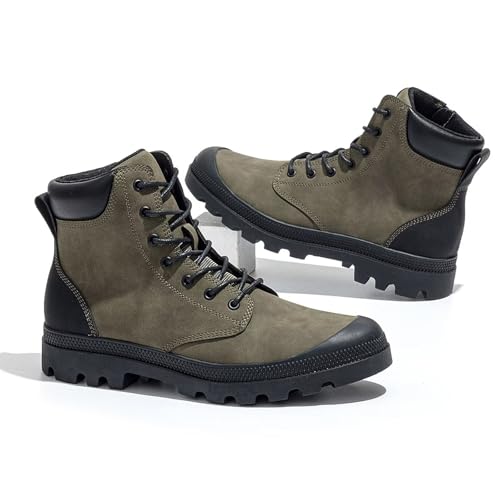 Men’s Hiking Boots Rugged Leather Combat Style