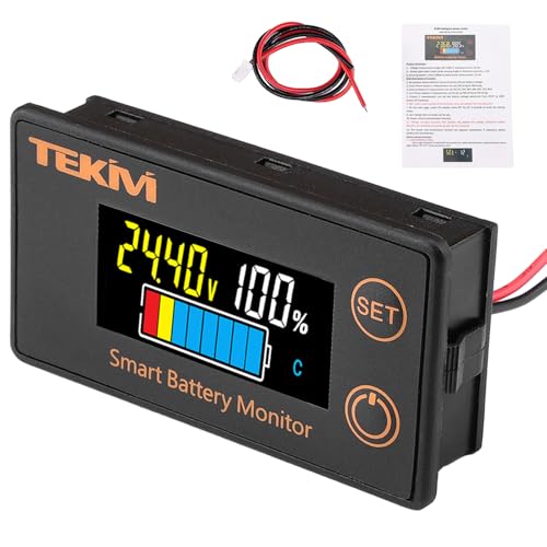 VOKTTA Wodoszczelny monitor napięcia akumulatora z alarmem -19~80℃, 12 V, 24 V, 36 V, 48 V, 60 V, 72 V, 84 V, do baterii litowej, akumulatorów kwasowo-ołowiowych