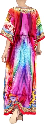 HAPPY BAY Women's Kaftan Boho Long Loose Dress4